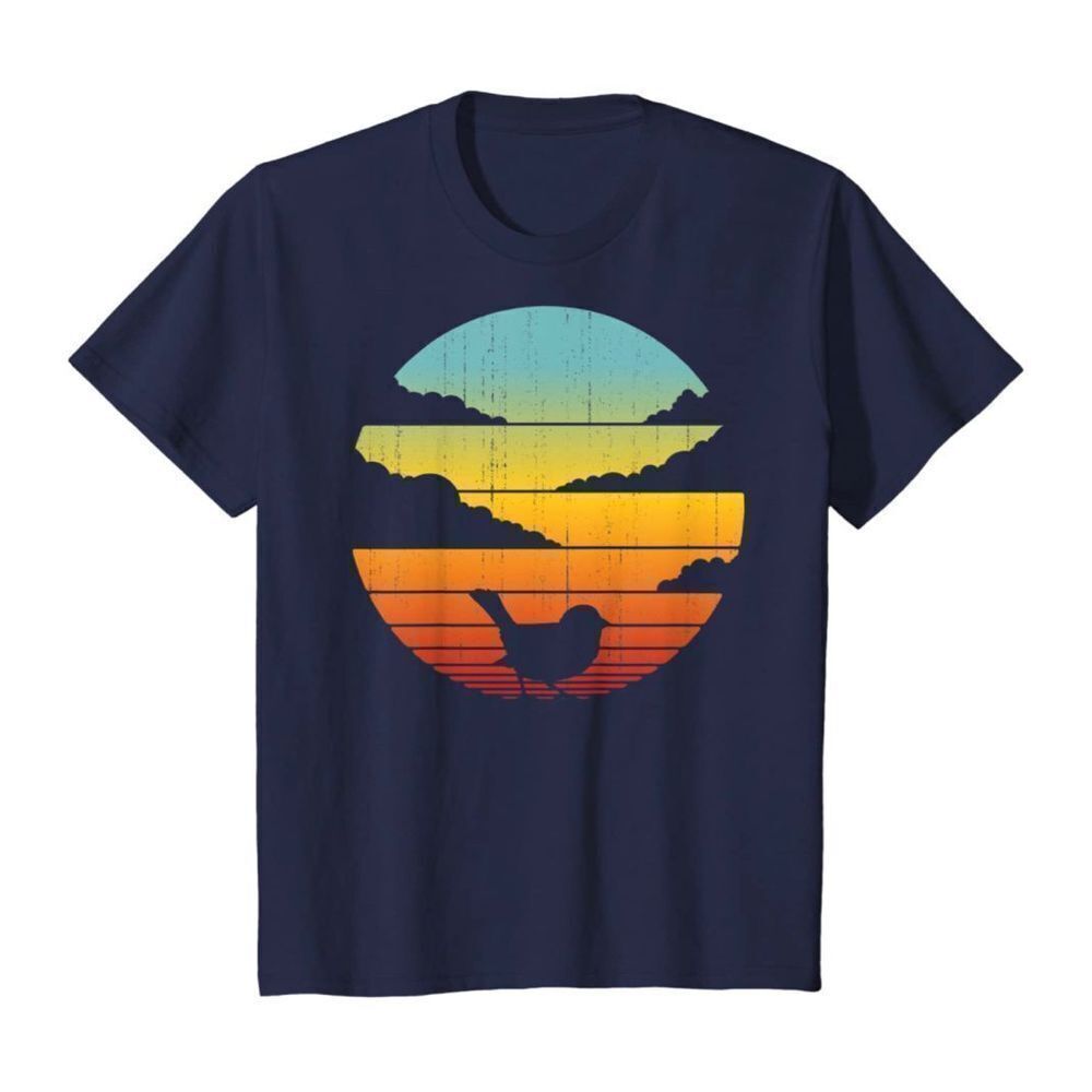 NWT YOUTH Sparrow Retro Vintage 60s 70s Sunset Bird Lovers